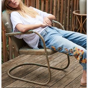 Free People Embroidered Jeans
